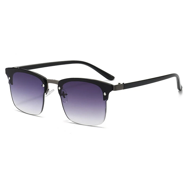 Dame moteriktig kvadratisk solbrille med robust ramme Luvikno