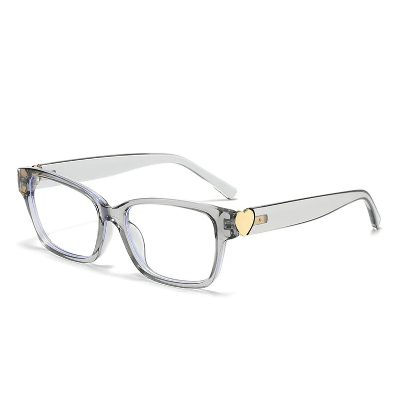 Dame moterik kvadratisk solbrille med hjerte-senter Luvikno