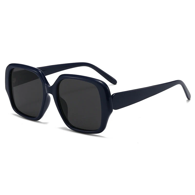 Dame moterisk kvadratisk solbrille med bred ramme Luvikno