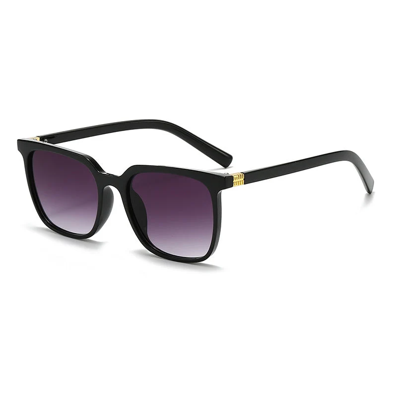 Dame moteriktig oversized solbrille Luvikno