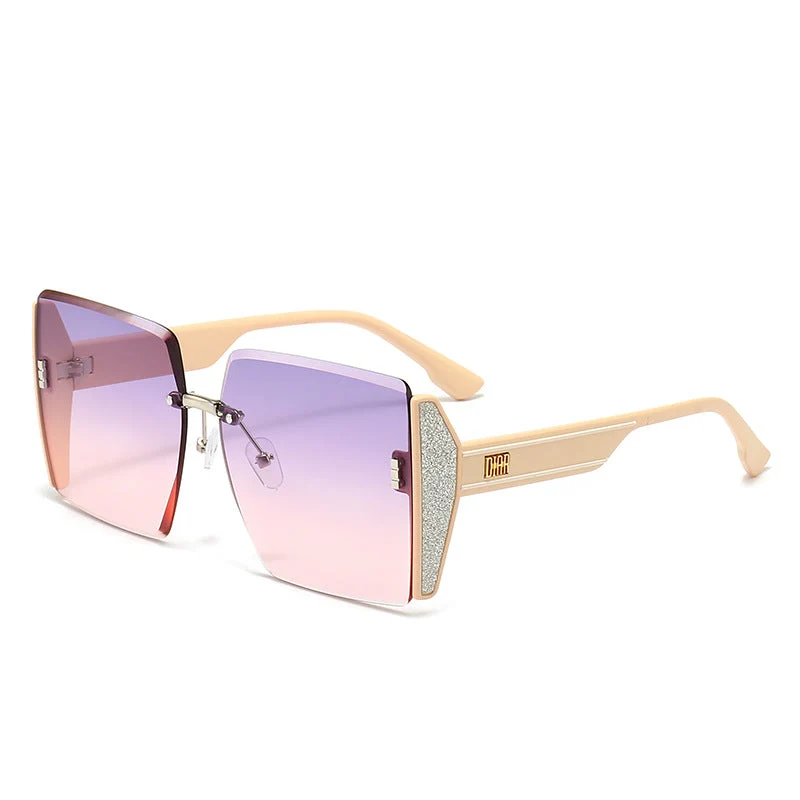 Dame geometrisk Fashion-solbrille Luvikno