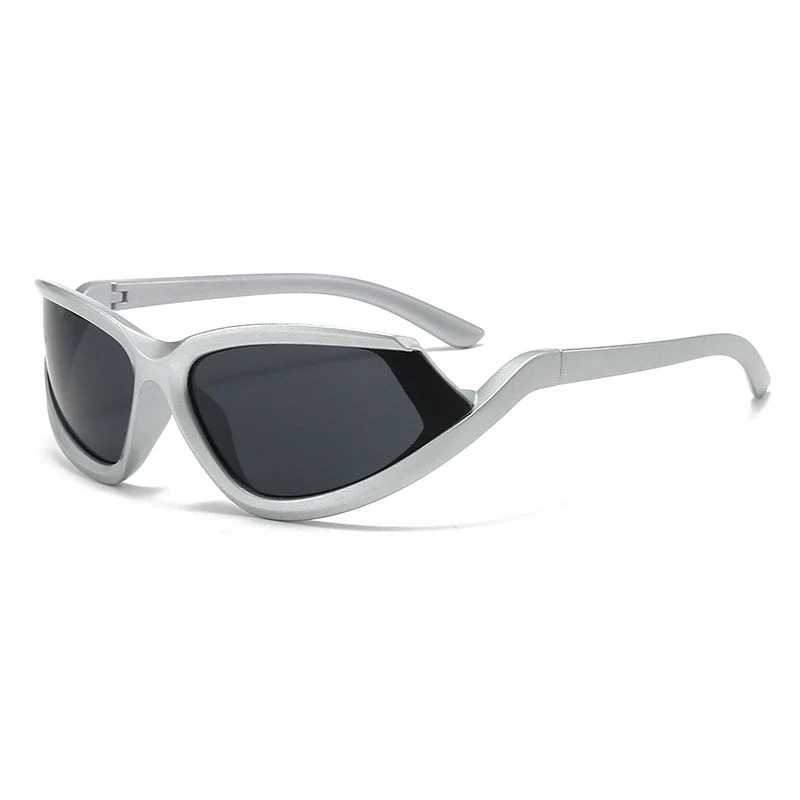 Dame futuristisk solbrille med aerodynamisk design Luvikno