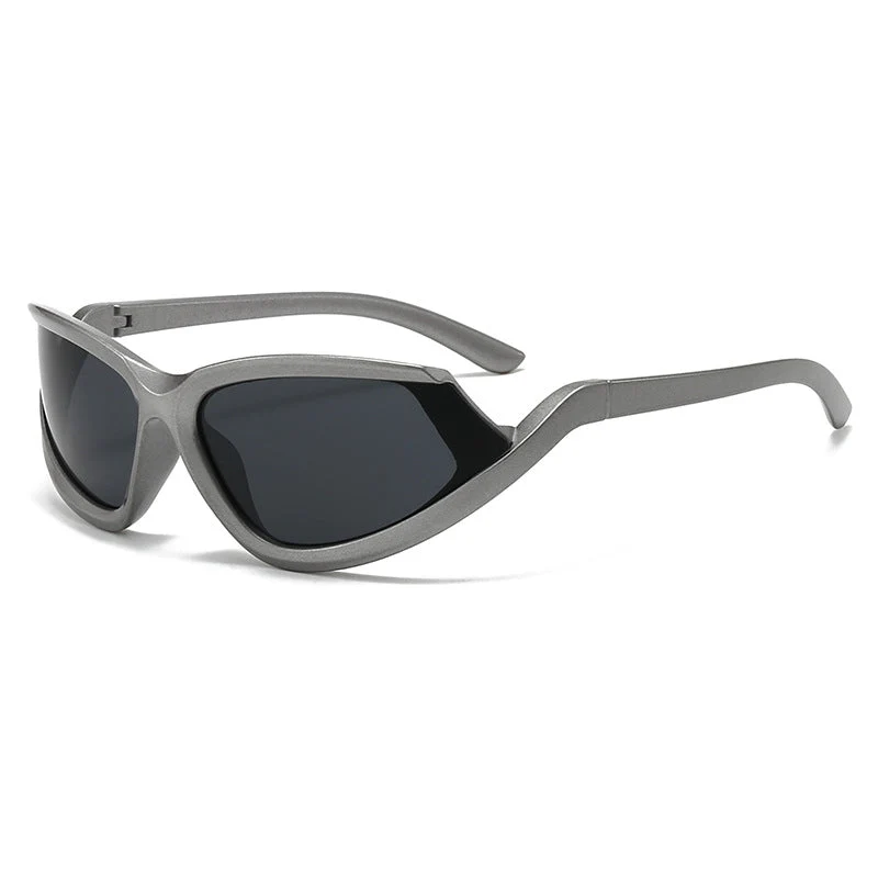 Dame futuristisk solbrille med aerodynamisk design Luvikno