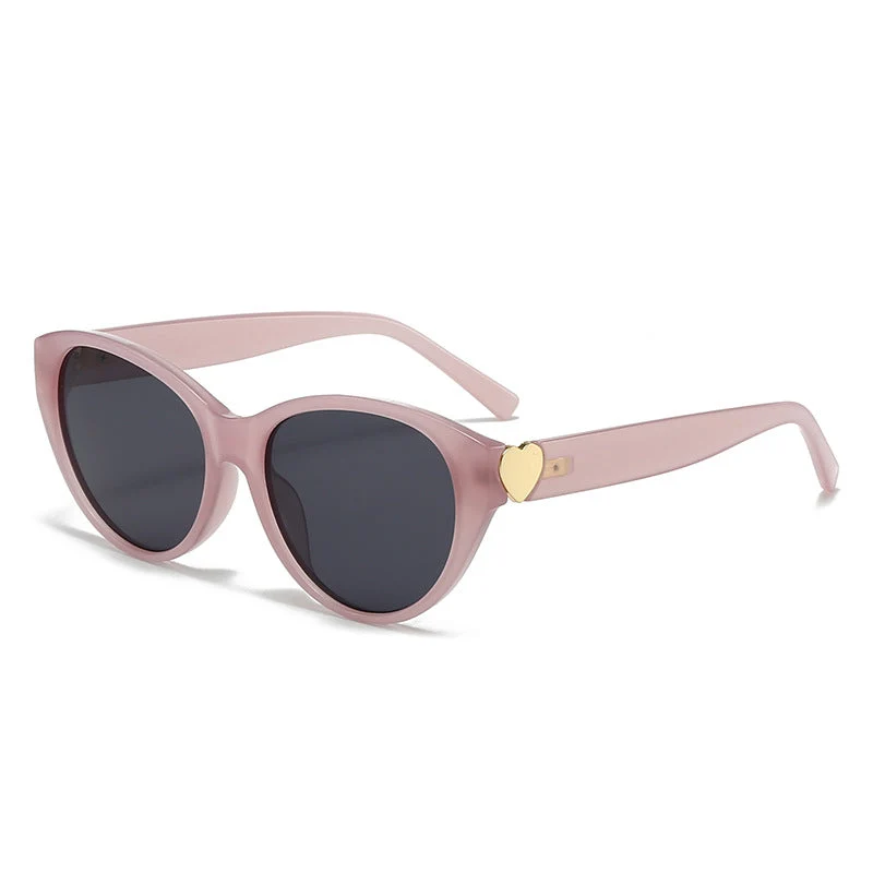 Dame Cat-Eye solbriller med hjerte-motiv Luvikno