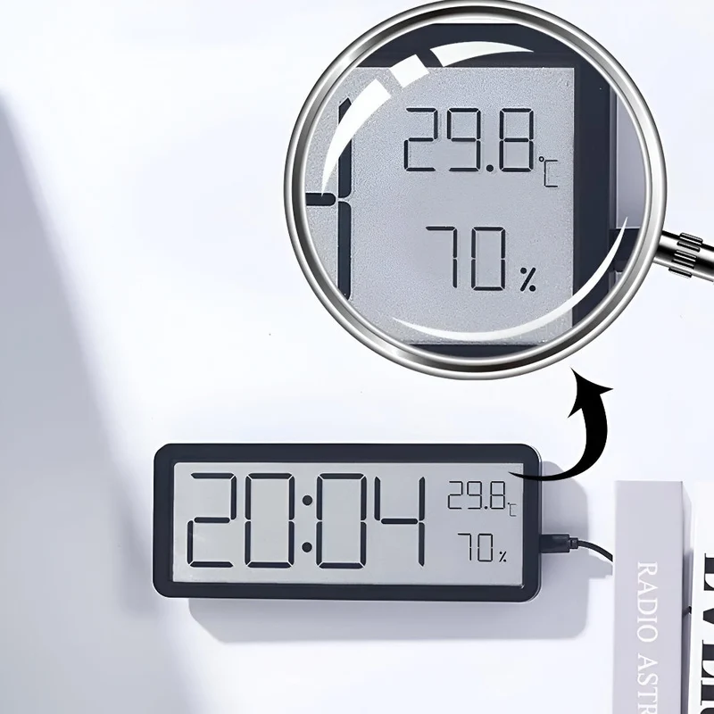 Digital LED Vekkerklokke – Stor Skjerm med Temperatur og Fuktighet | Luvikno