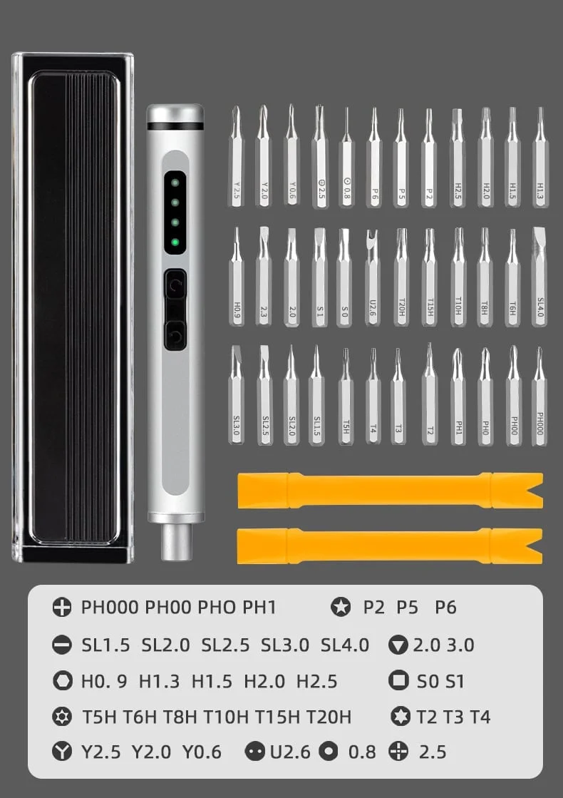 PowerGlide 40-i-1 Mini Elektrisk Skrutrekker — Perfekt kontroll for feilfrie, stressfrie reparasjoner | Luvikno