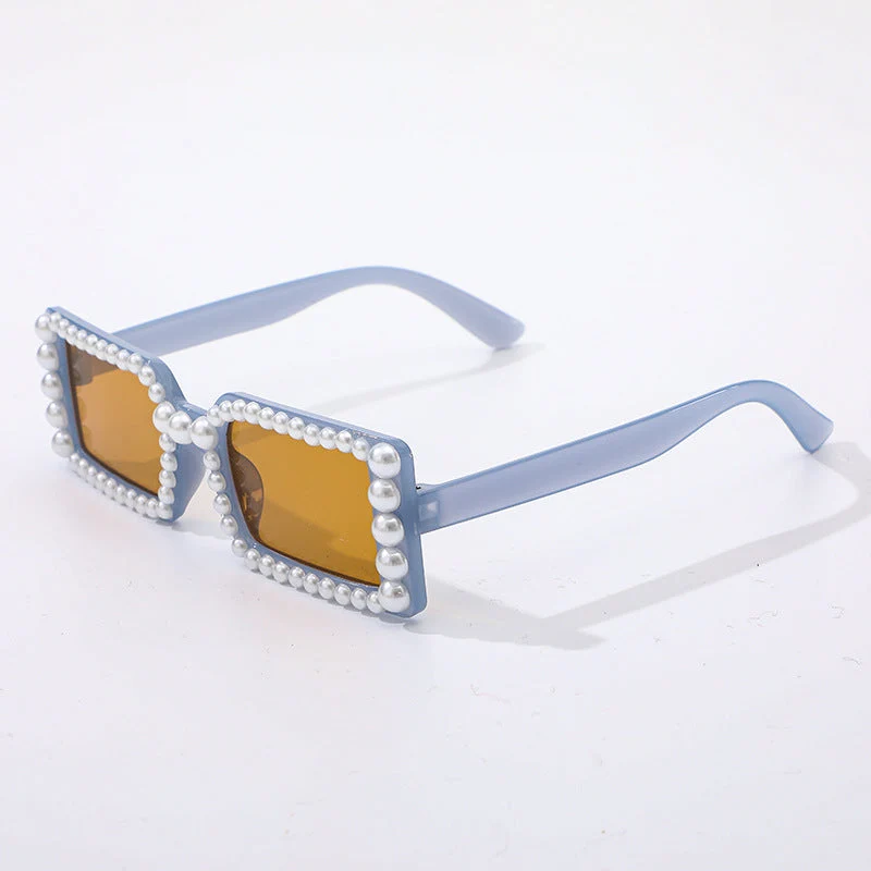 Dame stilig solbrille med perlepynt Luvikno