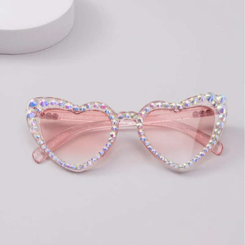 Dame Hjerteformet Glitter-solbrille Luvikno