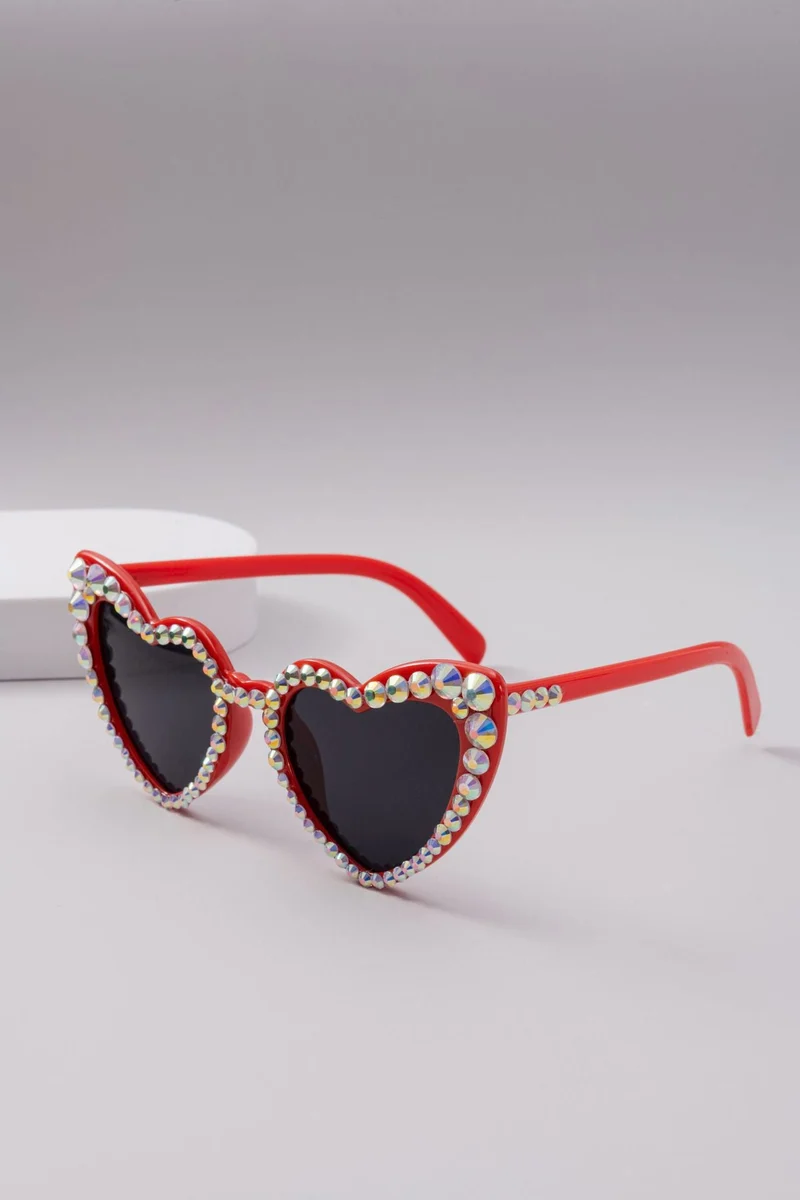 Dame Hjerteformet Glitter-solbrille Luvikno