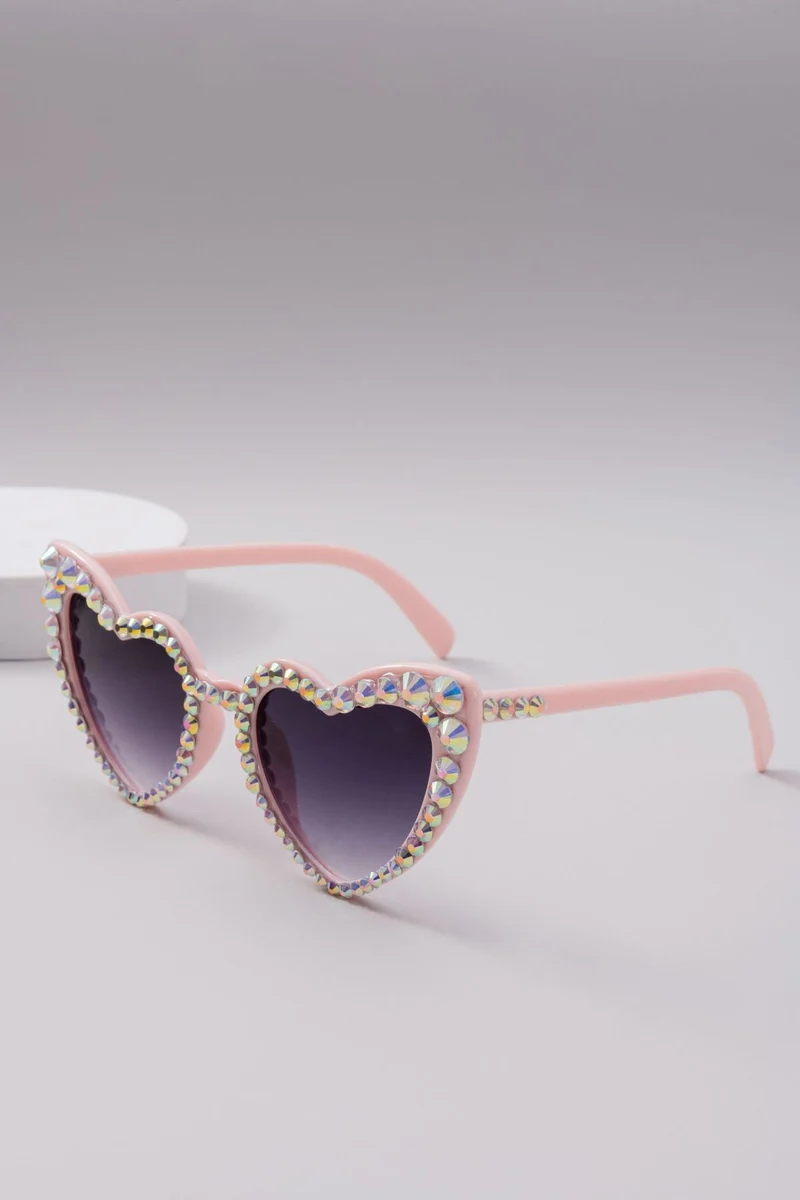 Dame Hjerteformet Glitter-solbrille Luvikno