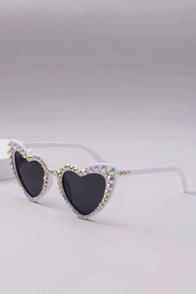 Dame Hjerteformet Glitter-solbrille Luvikno