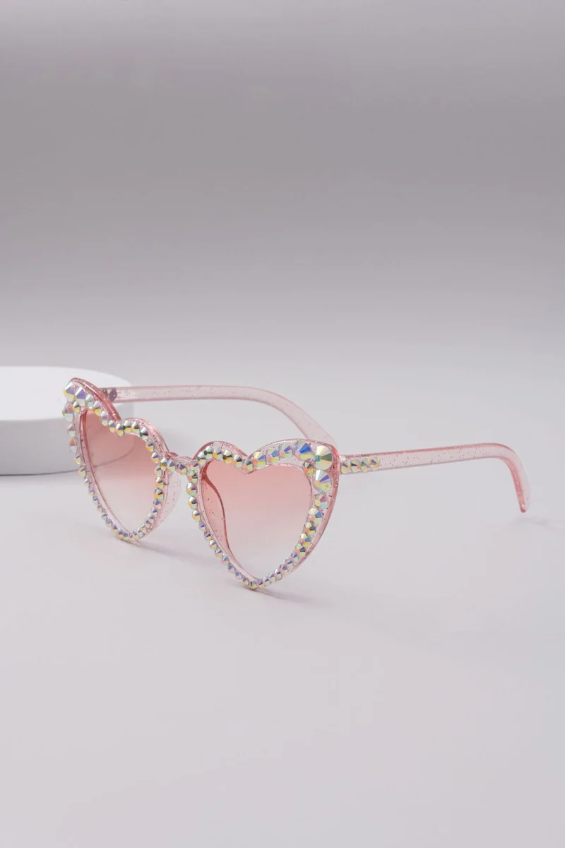 Dame Hjerteformet Glitter-solbrille Luvikno