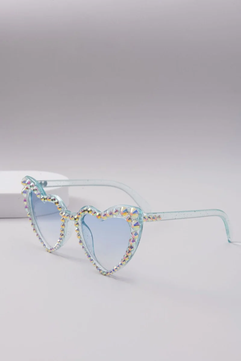Dame Hjerteformet Glitter-solbrille Luvikno