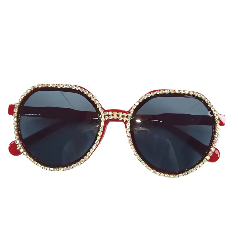 Dame Glitrende Oversized Solbriller Luvikno