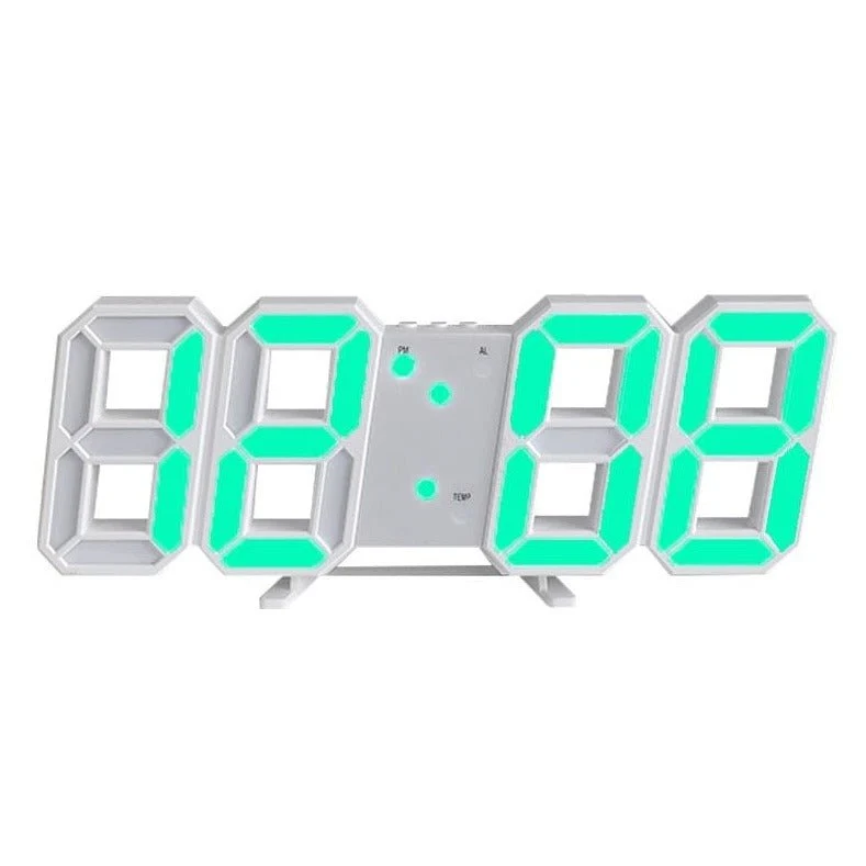 ClariTime 3D LED Veggklokke — Gjenkjenn din stressfrie tid i strålende klarhet når som helst | Luvikno