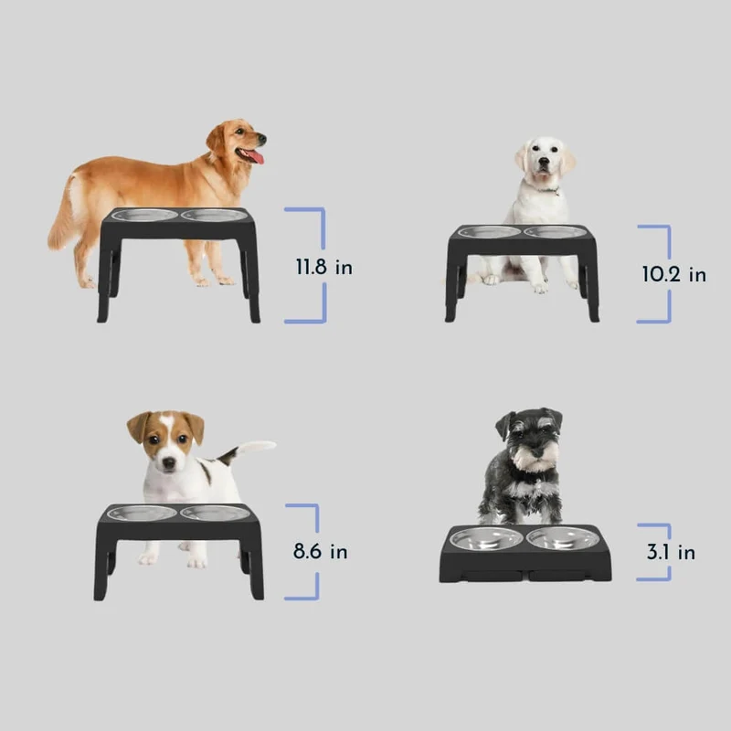 PupLift Hevet Hundeskål – Ergonomisk & Langsom Fôring for Sunne Måltider | Luvikno