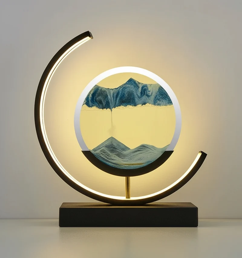 DuneGlow Bordlampe – Håndlaget Ambient Lampe med Beroligende Lys og Moderne Design | Luvikno