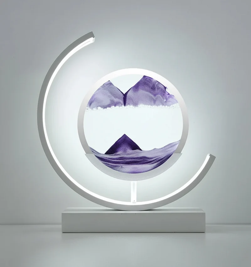 DuneGlow Bordlampe – Håndlaget Ambient Lampe med Beroligende Lys og Moderne Design | Luvikno