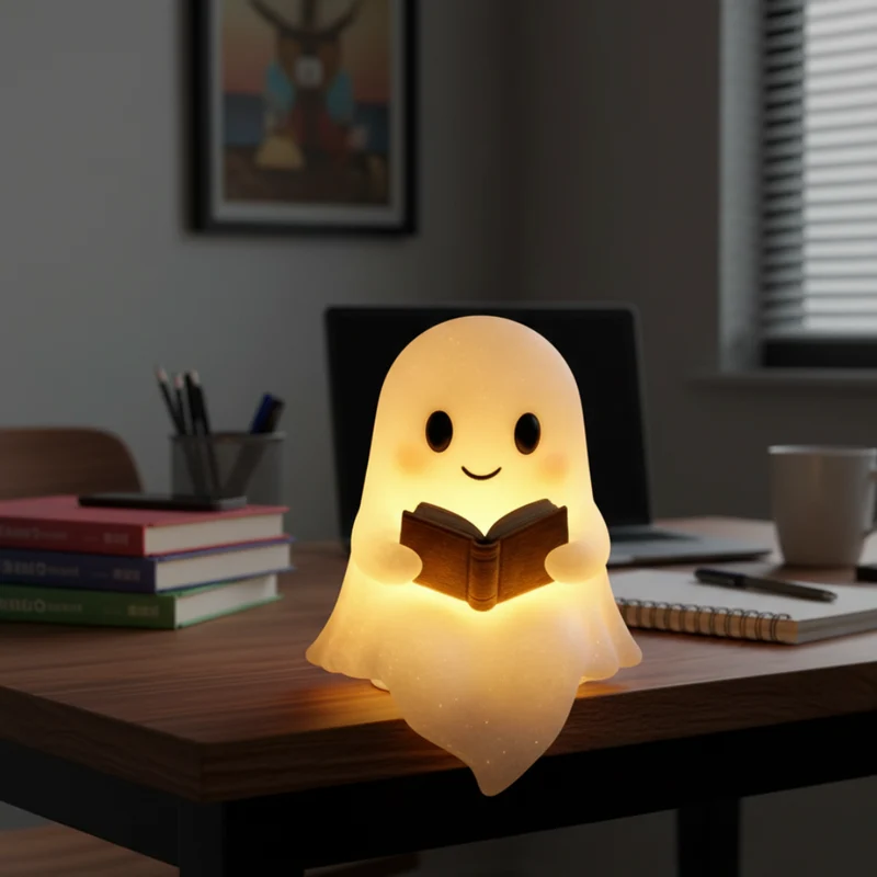 NachtGeist Lampe – Håndlaget Dekorativ Nattlampe med Varmlight | Luvikno