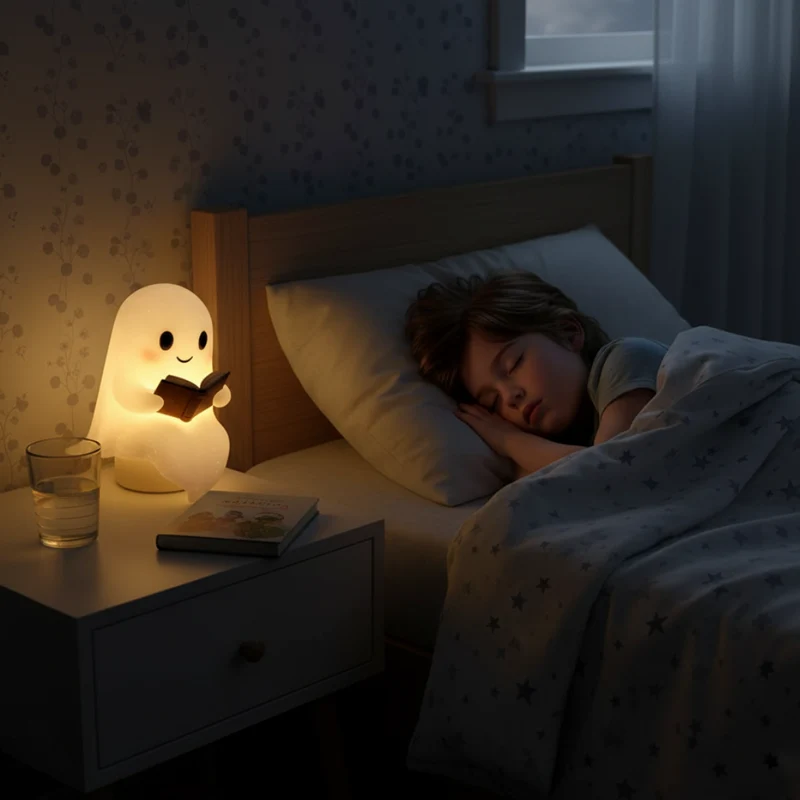 NachtGeist Lampe – Håndlaget Dekorativ Nattlampe med Varmlight | Luvikno