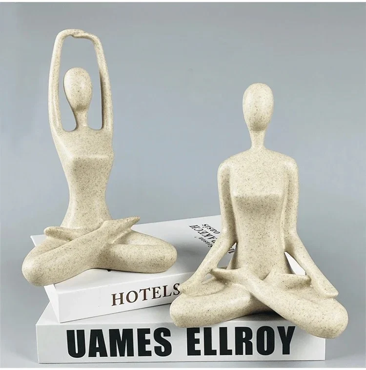 ZenJoy Kvinne i Yoga Figur – Moderne Interiørdekorasjon laget av Resin | Luvikno