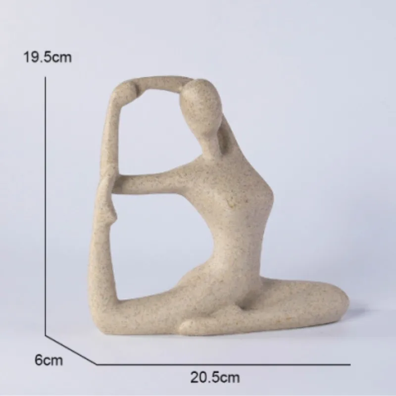 ZenJoy Kvinne i Yoga Figur – Moderne Interiørdekorasjon laget av Resin | Luvikno