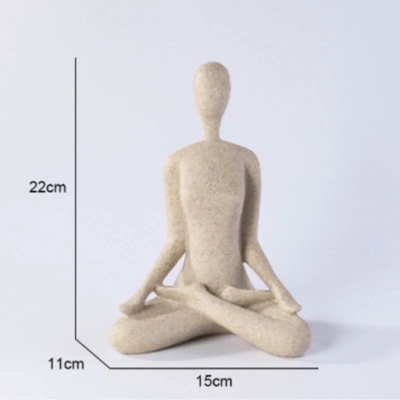 ZenJoy Kvinne i Yoga Figur – Moderne Interiørdekorasjon laget av Resin | Luvikno