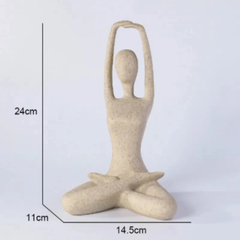 ZenJoy Kvinne i Yoga Figur – Moderne Interiørdekorasjon laget av Resin | Luvikno