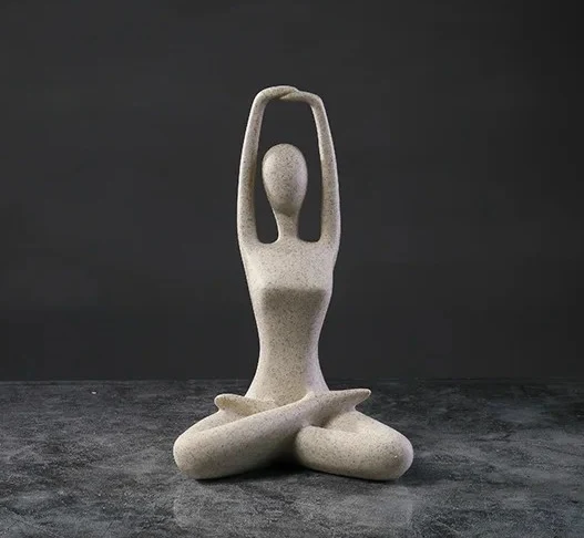 ZenJoy Kvinne i Yoga Figur – Moderne Interiørdekorasjon laget av Resin | Luvikno