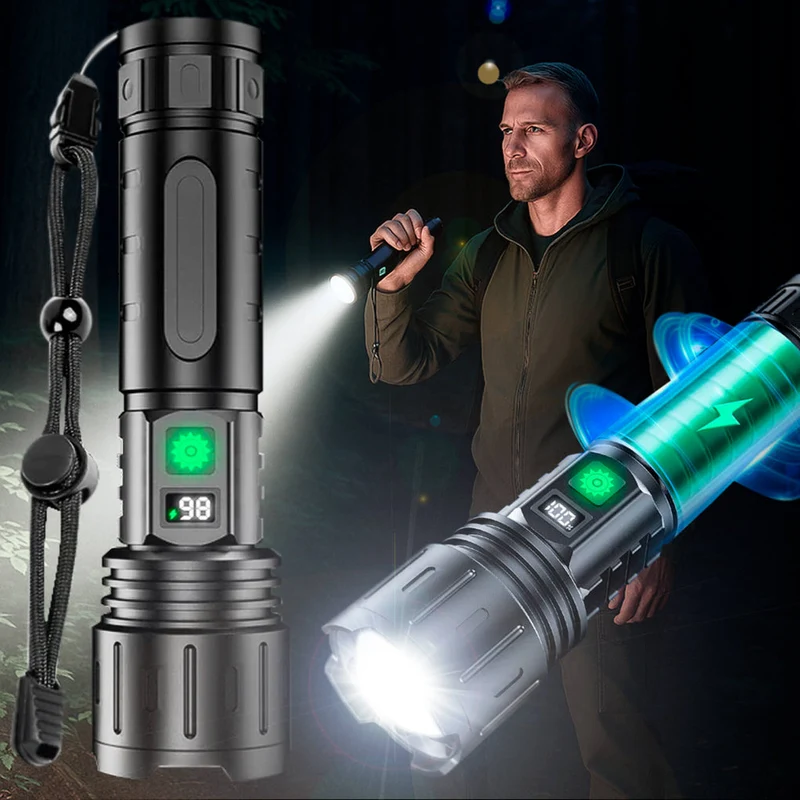 UltraStrong Natt Synslys Pro – Oppladbar aluminiums lampe | Luvikno