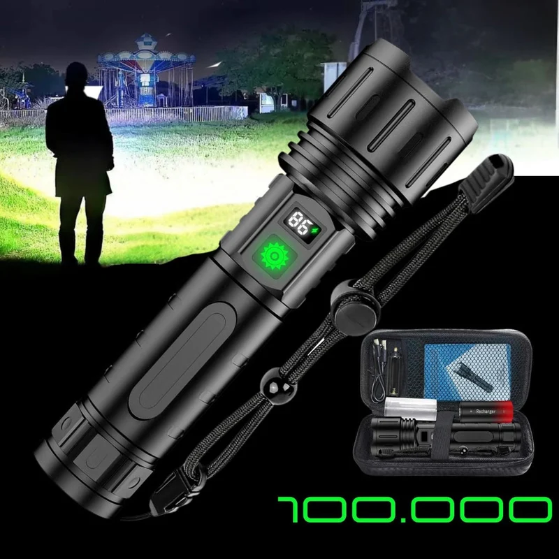 UltraStrong Natt Synslys Pro – Oppladbar aluminiums lampe | Luvikno