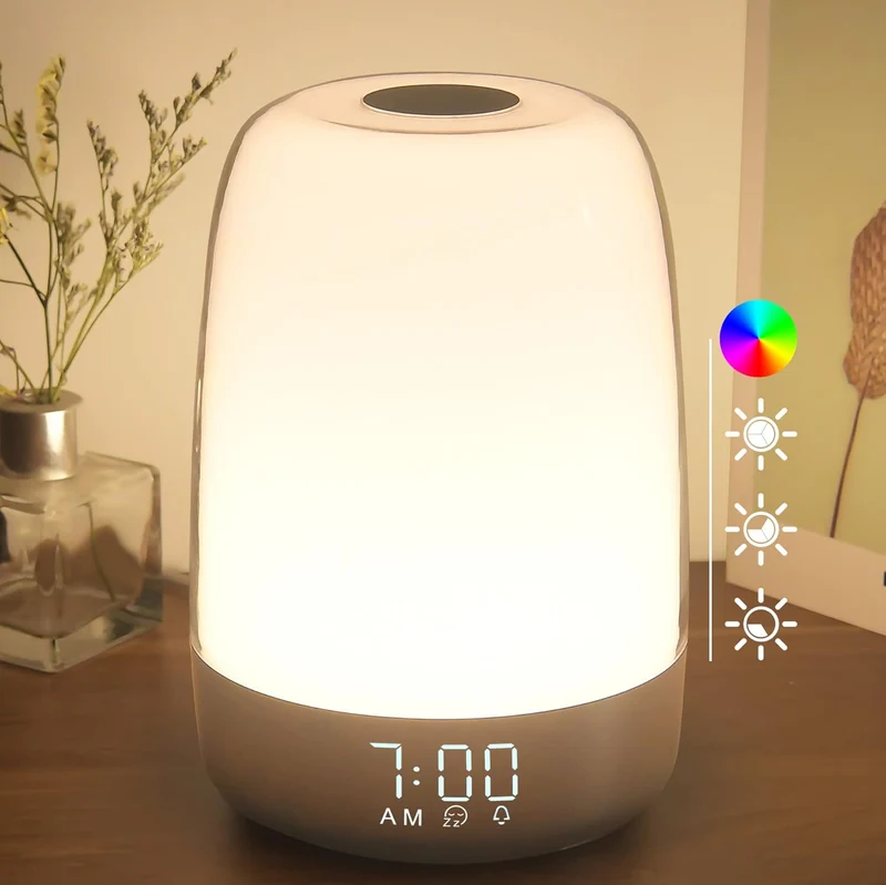 LightStart Vekke-Lampe – Soloppgang Simulering og Dimmbar Nattlampe | Luvikno