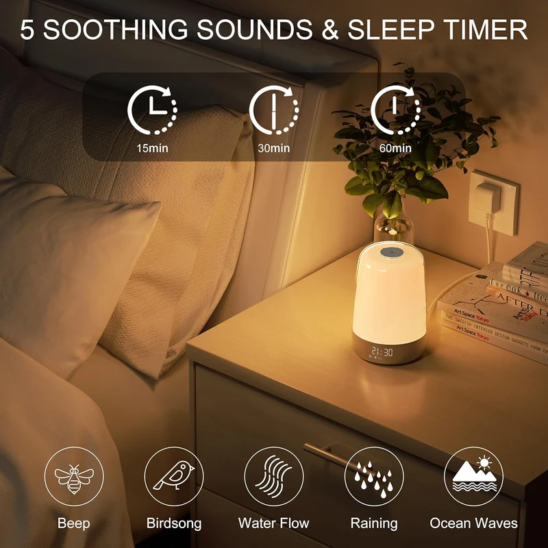 LightStart Vekke-Lampe – Soloppgang Simulering og Dimmbar Nattlampe | Luvikno