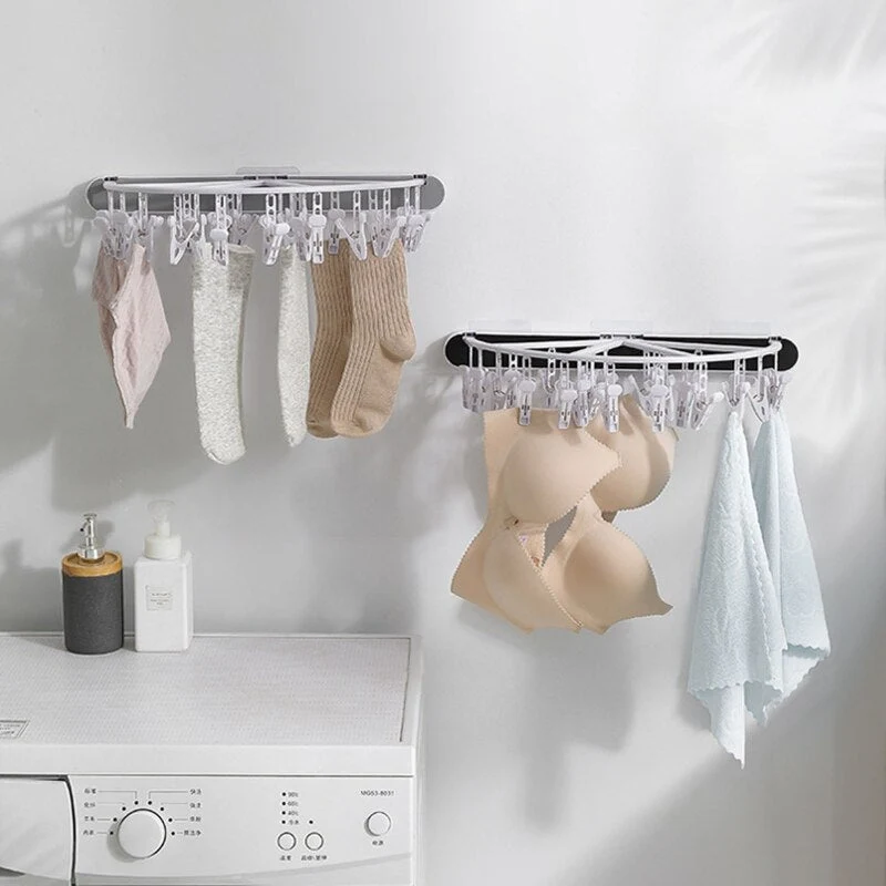 WallDry Mini Tørkerstativ for Sokker og Liten Vaskbar Foldbart | Luvikno