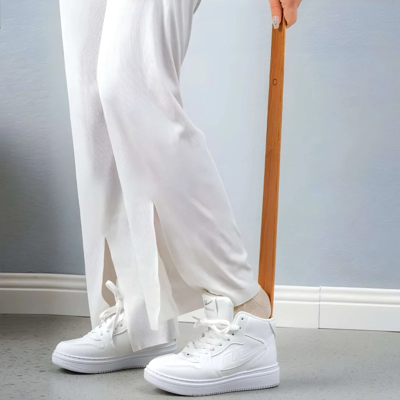 Langt Tresko Horn med Magnet og Veggholder 55 cm | Luvikno