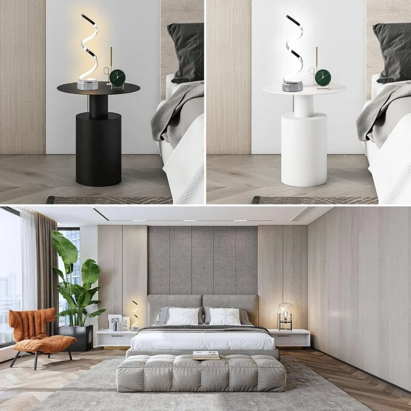 SpiralLight LED Bordlampe med Dimbar Belysning og Berøringskontroll | Luvikno