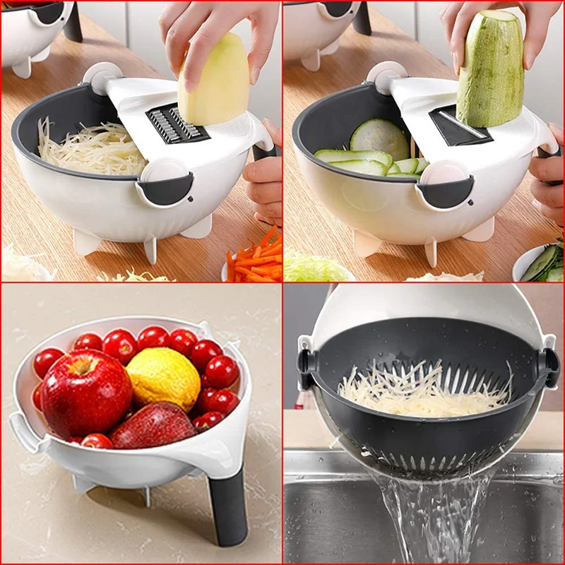 SlicePro Multifunctional Grønnsakskjærer med Utbyttbare Kniver | Luvikno