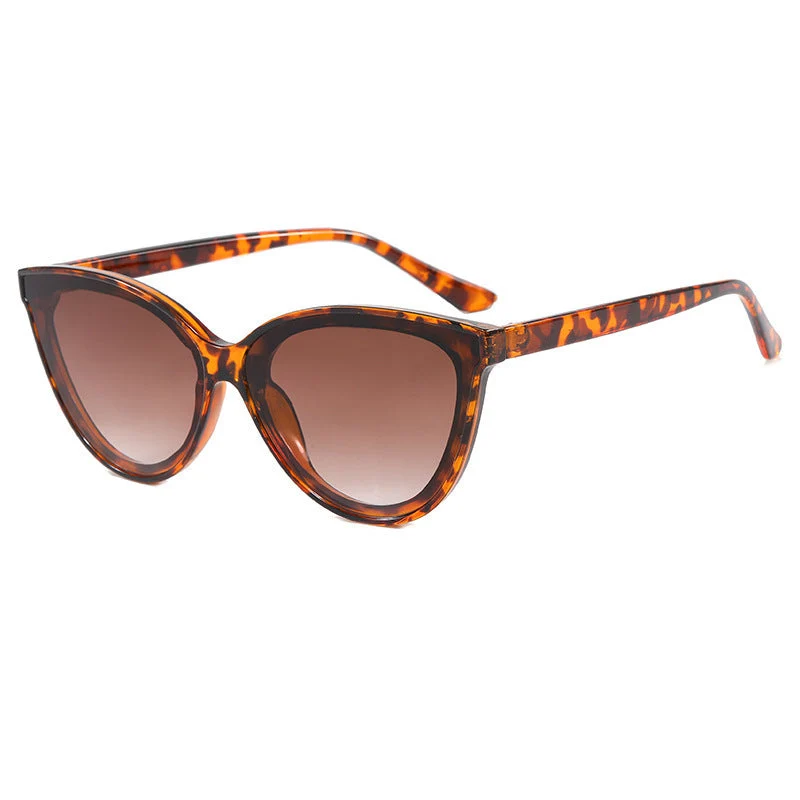 Dame stilige Cat-Eye solbriller med UV-beskyttelse og lett ramme Luvikno