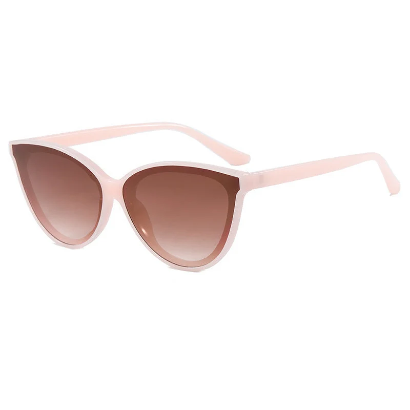 Dame stilige Cat-Eye solbriller med UV-beskyttelse og lett ramme Luvikno