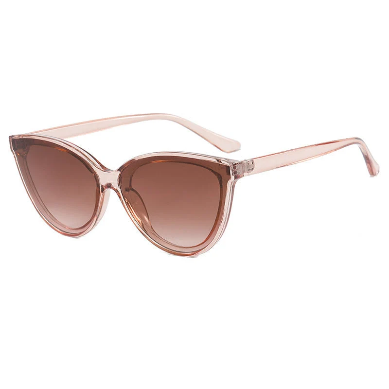 Dame stilige Cat-Eye solbriller med UV-beskyttelse og lett ramme Luvikno