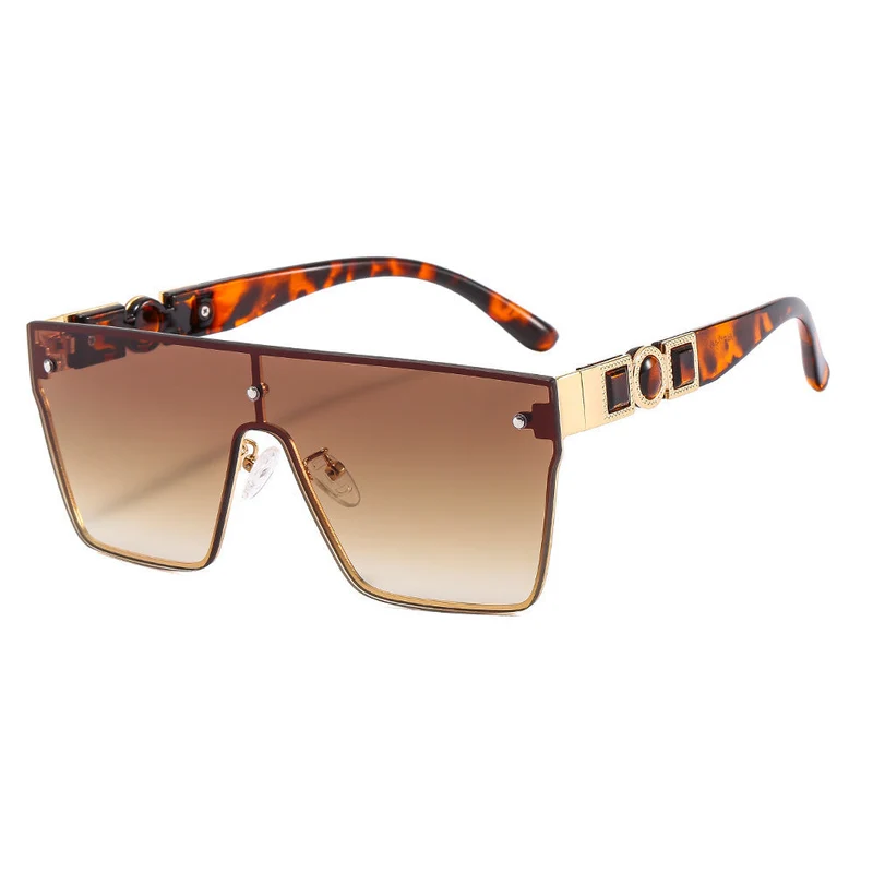 Dame oversized gjennomsiktig solbrille med moderne ramme Luvikno