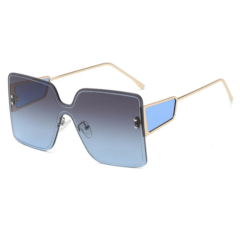 Dame oversized Geometrisk Solbrille Luvikno