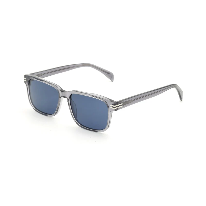 Dame moteriktig solbrille med transparent ramme og grønne glass Luvikno