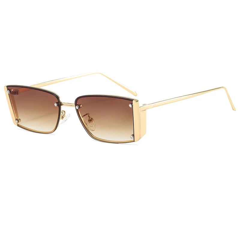Dame Fashionable solbriller med ekstravagant geometrisk ramme Luvikno