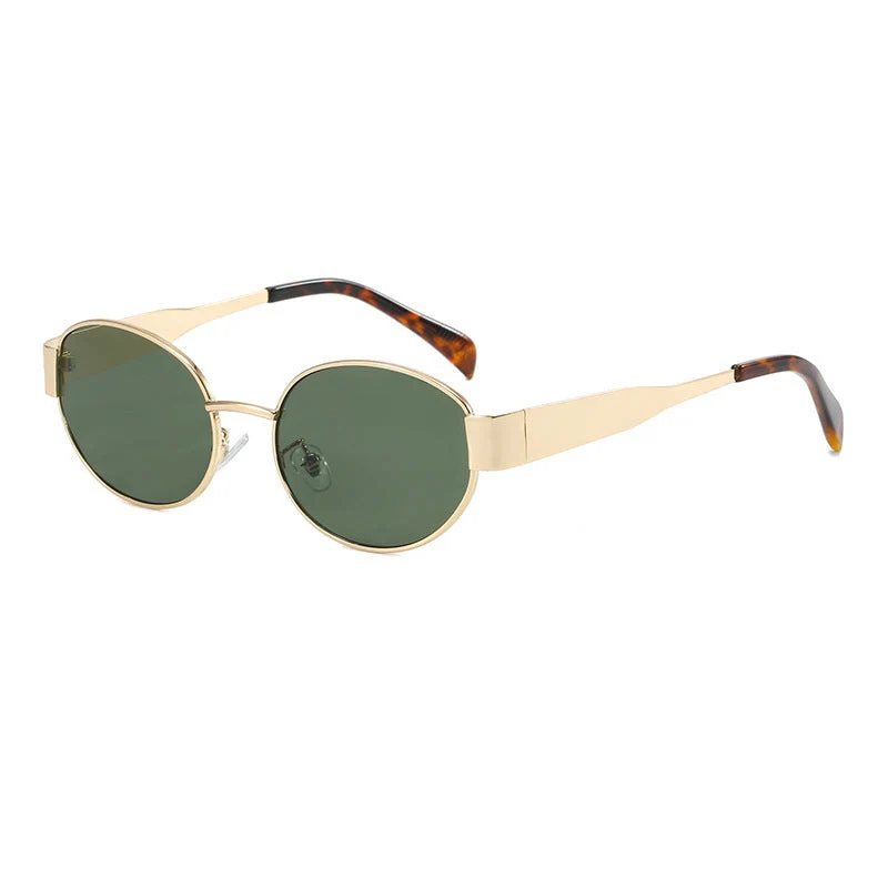 Dame moteriktig solbrille i elegant oval design Luvikno