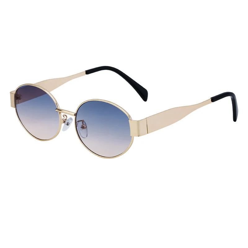 Dame moteriktig solbrille i elegant oval design Luvikno