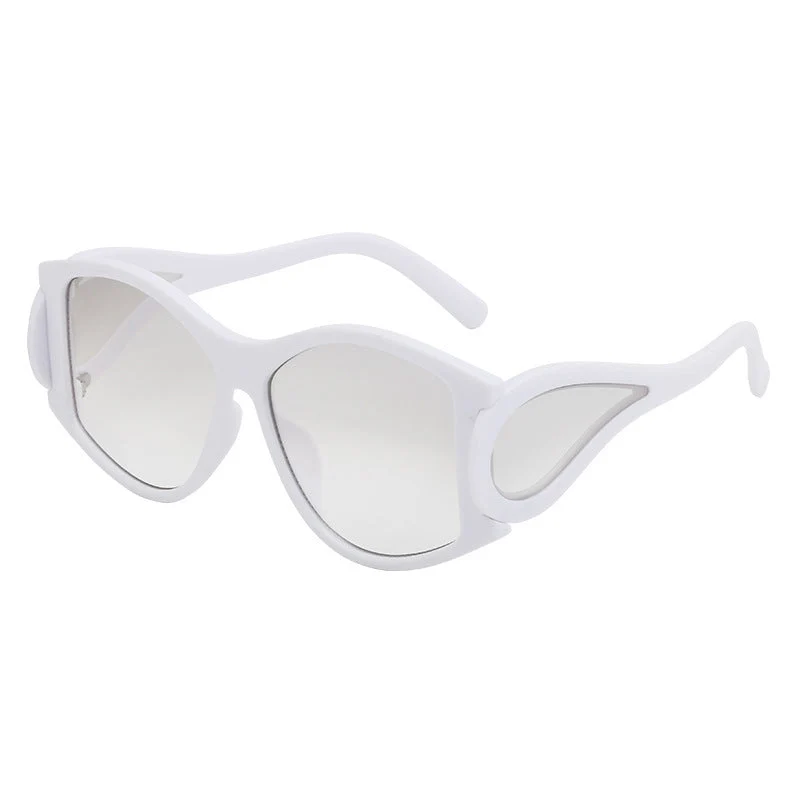 Dame moderne Cat-Eye solbriller med unikt ramme og UV-beskyttelse Luvikno