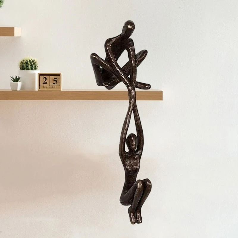 Verbindo Dekorativ Figur Polystone Svart Modern Skulptur 20 cm | Luvikno