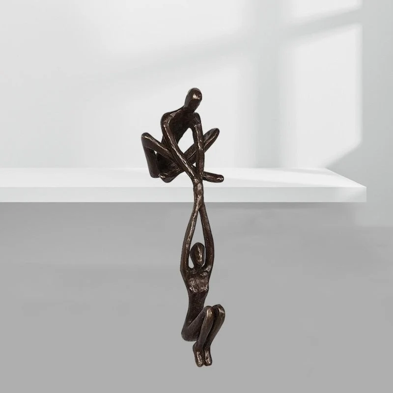Verbindo Dekorativ Figur Polystone Svart Modern Skulptur 20 cm | Luvikno