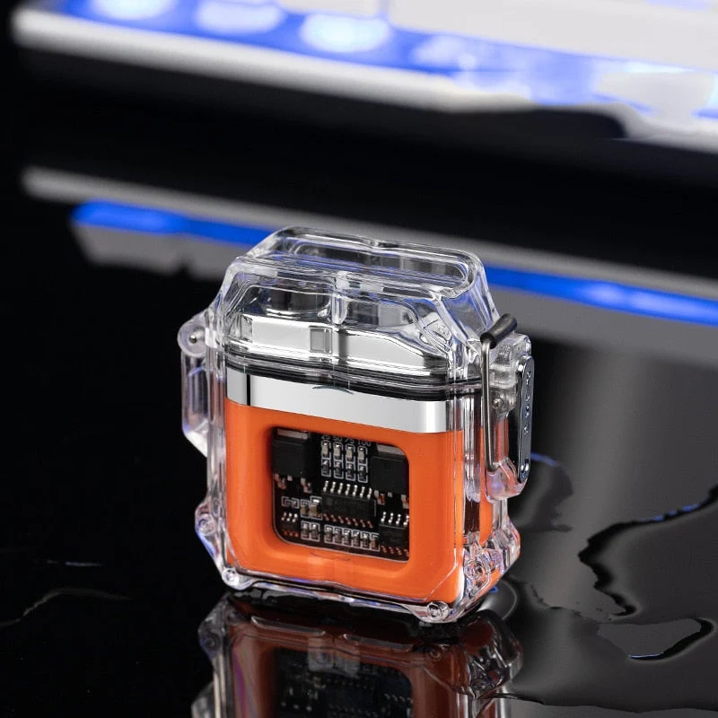 Prismatisk Regnbue Vindtett Dobbel Bue Lighter | Luvikno